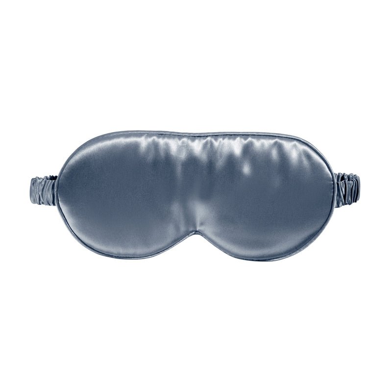 Ash Blue Sleep Mask Close-Up – Blissy 22 Momme Silk