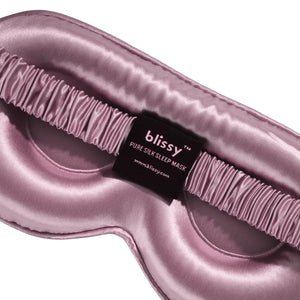 Plum Sleep Mask Close-Up – Blissy 22 Momme Silk