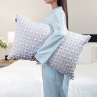 Blissy King Classic Signature Adjustable Pillow Lifestyle – Mulberry Silk
