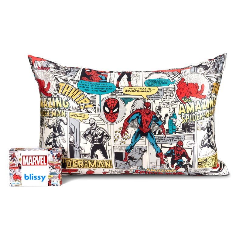 Blissy Spider-Man Silk Pillowcase Detail – King