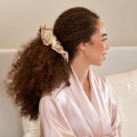 Blissy Mulberry Silk Blissy Oversized Scrunchie – Champagne