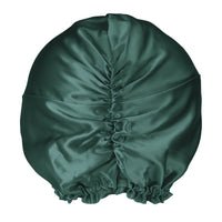 Emerald Blissy Bonnet Close-Up – Blissy 22 Momme Silk
