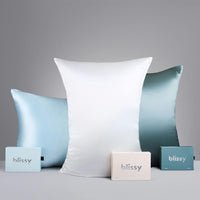 Blissy White Silk Pillowcase Detail – Standard