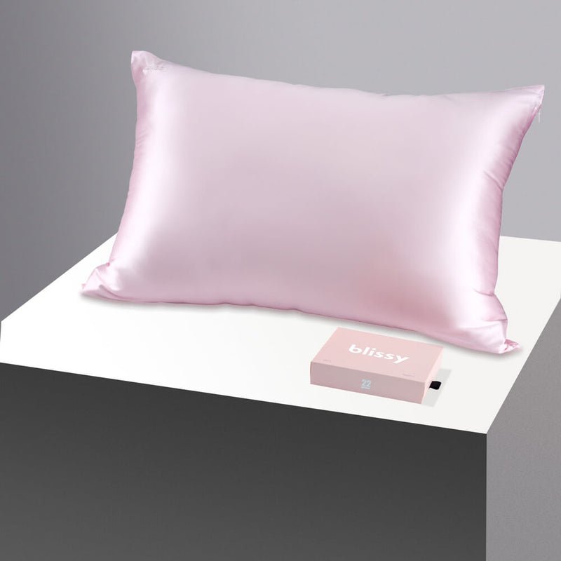 Blissy Standard Blush Pillowcase – 22 Momme Mulberry Silk, 100% Silk