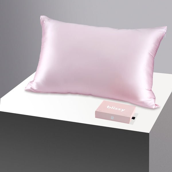 Blissy Queen Blush Pillowcase – 22 Momme Mulberry Silk, 100% Silk