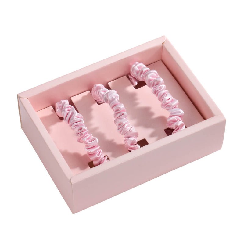 Blissy Mulberry Silk Blissy Skinny Scrunchies – Blush