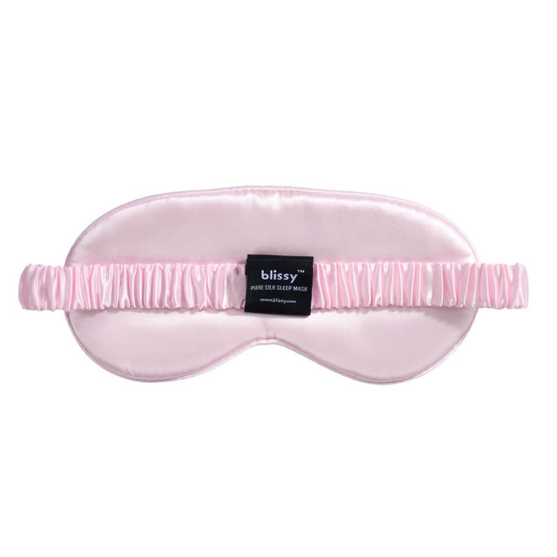 Blissy Blush Silk Sleep Mask Detail –