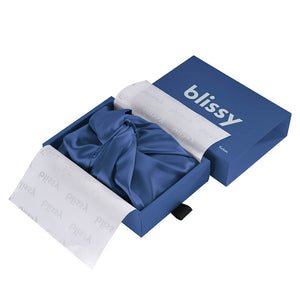 Blissy Blue Silk Blissy Bonnet Detail –