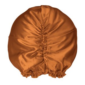 Bronze Blissy Bonnet Close-Up – Blissy 22 Momme Silk