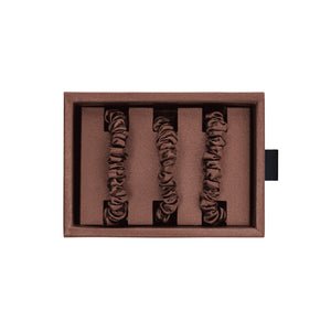 Chocolate Mulberry Silk Blissy Skinny Scrunchies – Blissy