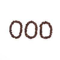 Chocolate Blissy Skinny Scrunchies Close-Up – Blissy 22 Momme Silk