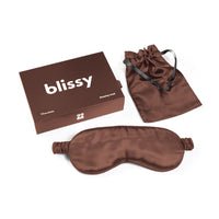 Blissy Chocolate Sleep Mask – 22 Momme Mulberry Silk, 100% Silk
