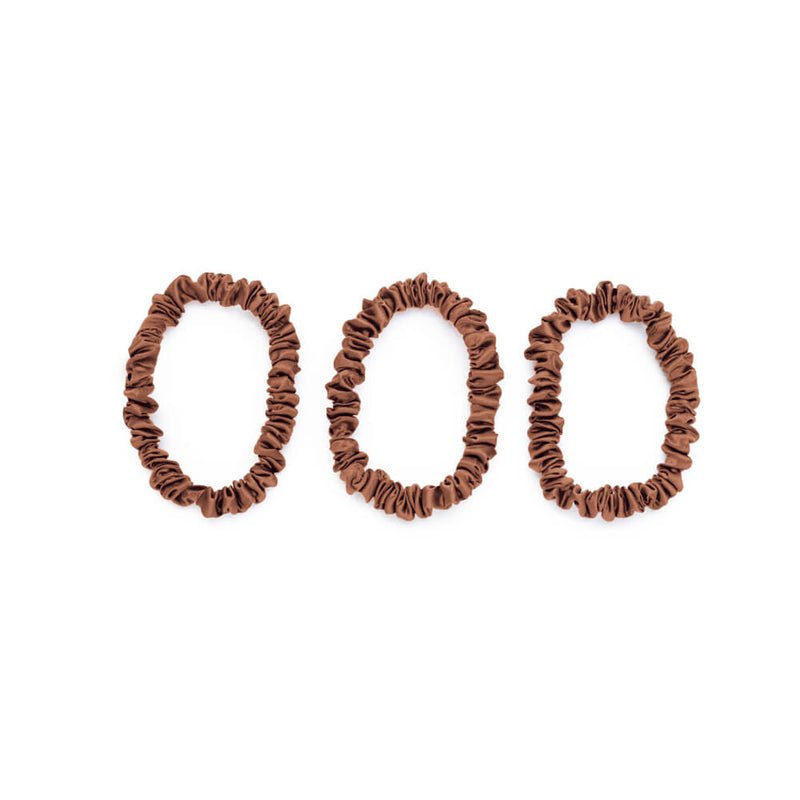 Blissy Mulberry Silk Blissy Skinny Scrunchies – Cinnamon