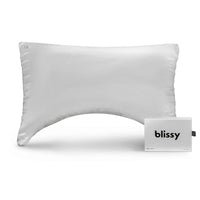 Silver Mulberry Silk Crescent Pillowcase – Blissy King