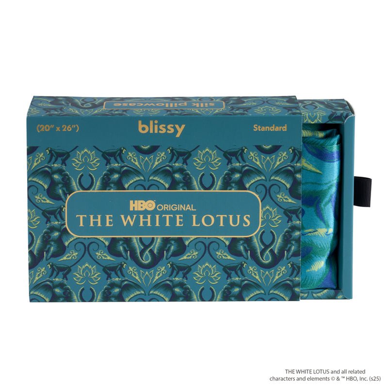 King White Lotus Pillowcase – Blissy Premium Silk