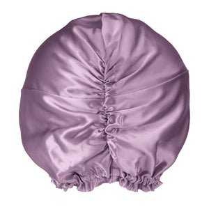 Lavender Blissy Bonnet Close-Up – Blissy 22 Momme Silk