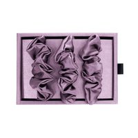 Lavender Blissy Scrunchies Close-Up – Blissy 22 Momme Silk