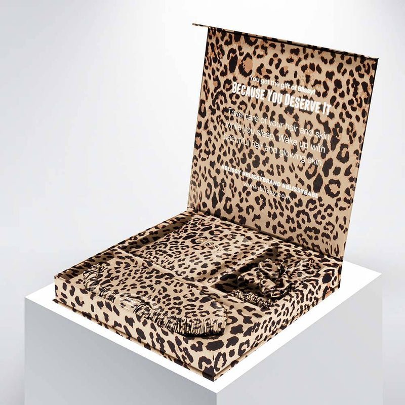 Blissy King Leopard Blissy Dream Set – 22 Momme Mulberry Silk, 100% Silk