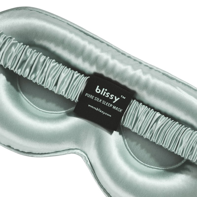 Blissy Matcha Silk Sleep Mask Detail –