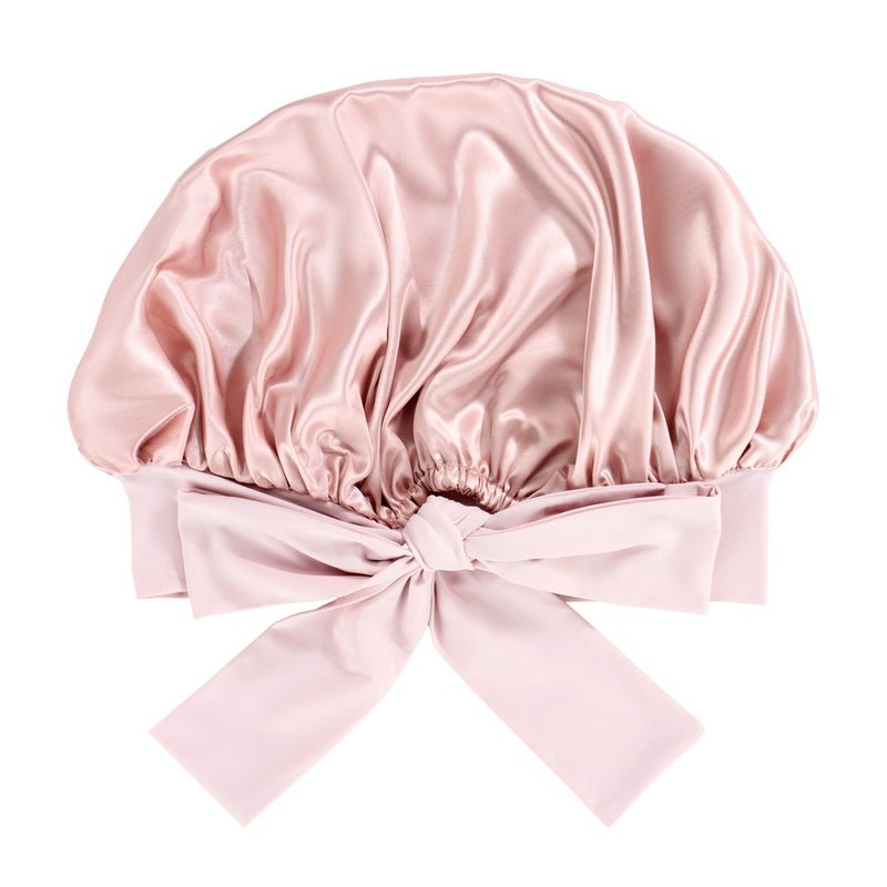 Blissy Pink Silk Blissy Bow Bonnet Detail –