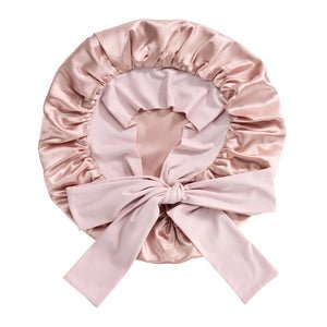 Pink Blissy Bow Bonnet – Blissy Premium Silk