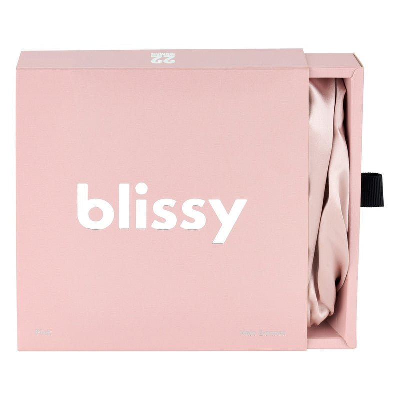 Pink Blissy Halo Bonnet Close-Up – Blissy 22 Momme Silk