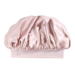 Blissy Pink Silk Blissy Halo Bonnet Detail –