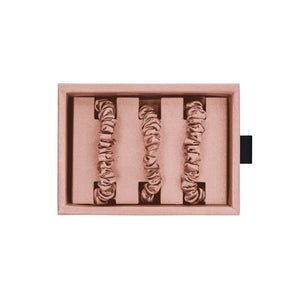 Blissy Pink Silk Blissy Skinny Scrunchies Detail –
