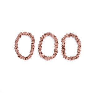Blissy Mulberry Silk Blissy Skinny Scrunchies – Pink