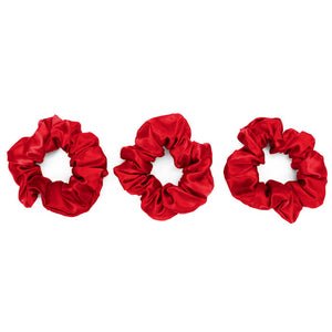 Blissy Mulberry Silk Blissy Scrunchies – Red