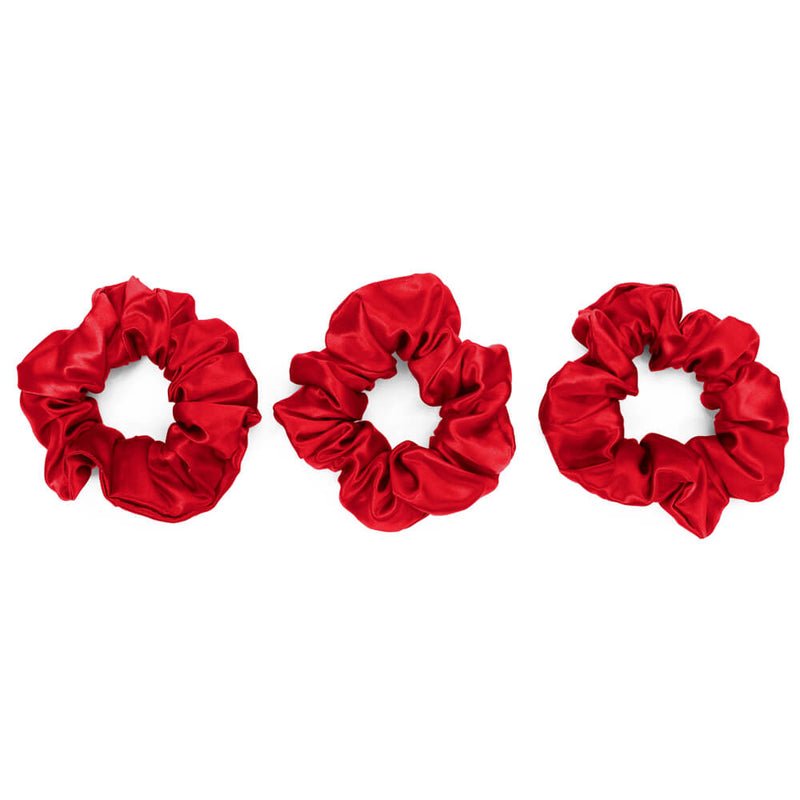Blissy Mulberry Silk Blissy Scrunchies – Red