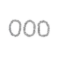 Blissy Mulberry Silk Blissy Skinny Scrunchies – Silver