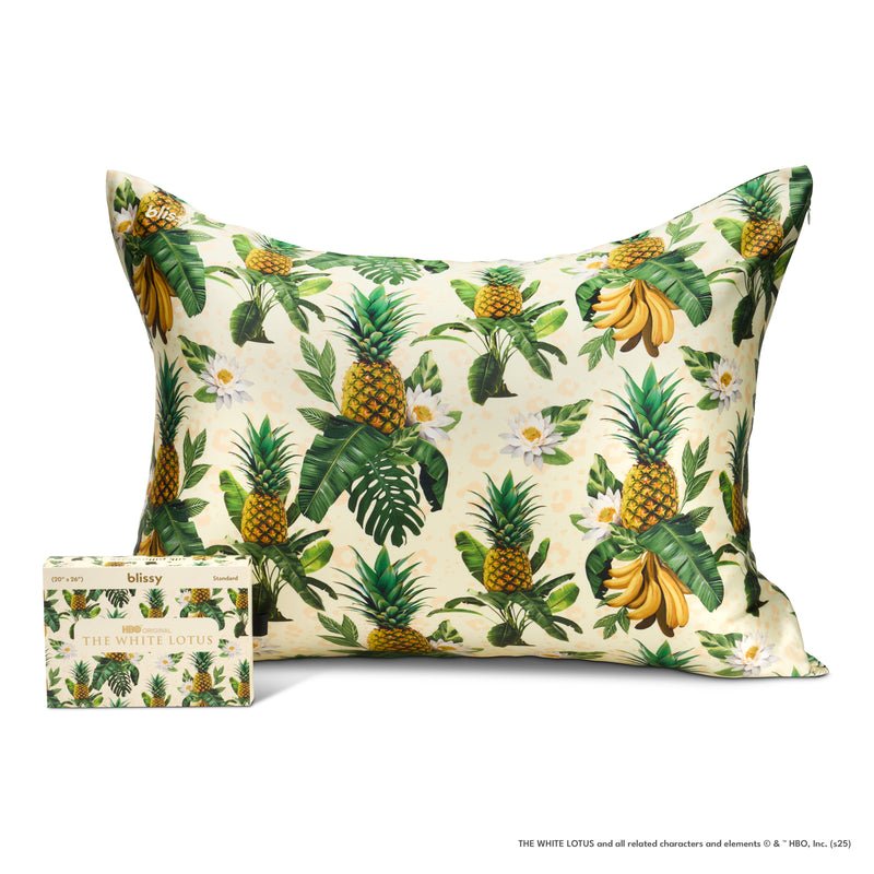 White Lotus Mulberry Silk Pillowcase – Blissy King
