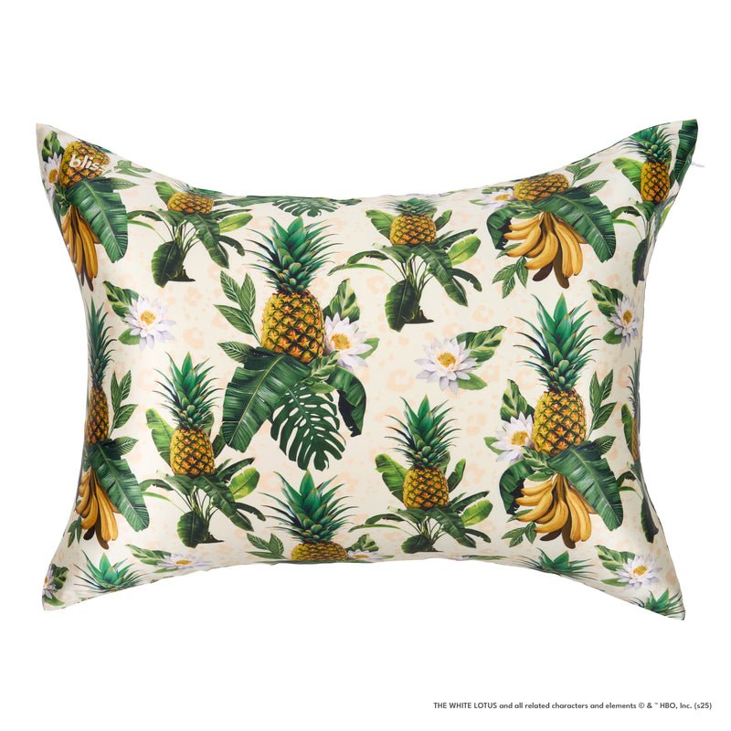 Blissy King White Lotus Pillowcase Lifestyle – Mulberry Silk