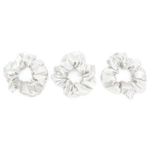 Blissy Mulberry Silk Blissy Scrunchies – White