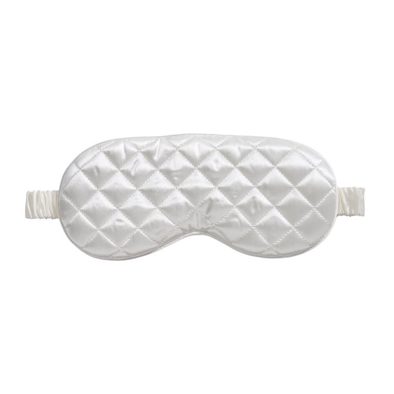 White Sleep Mask Close-Up – Blissy 22 Momme Silk