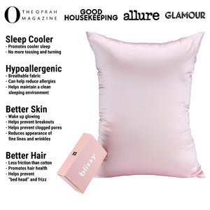 Blush Mulberry Silk Pillowcase – Blissy Standard