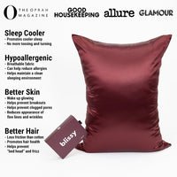 Burgundy Mulberry Silk Pillowcase – Blissy King