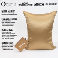 Gold Mulberry Silk Pillowcase – Blissy King