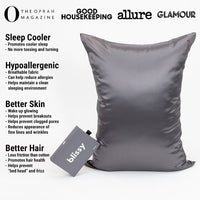 Grey Mulberry Silk Pillowcase – Blissy Standard