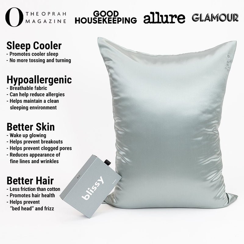 Matcha Mulberry Silk Pillowcase – Blissy Standard