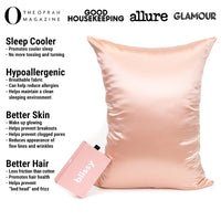 Rose Gold Mulberry Silk Pillowcase – Blissy King