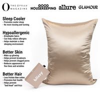 Taupe Mulberry Silk Pillowcase – Blissy King