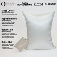 White Mulberry Silk Pillowcase – Blissy Standard