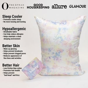Yellow Tie-Dye Mulberry Silk Pillowcase – Blissy King