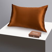 Blissy King Bronze Pillowcase – 22 Momme Mulberry Silk, 100% Silk
