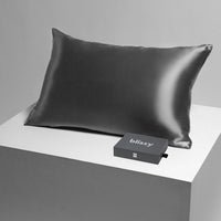 Blissy Standard Grey Pillowcase – 22 Momme Mulberry Silk, 100% Silk