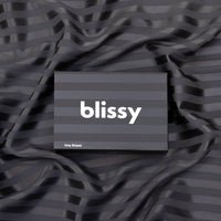 Queen Grey Striped Pillowcase – Blissy Premium Silk