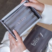 King Grey Striped Pillowcase – Blissy Premium Silk