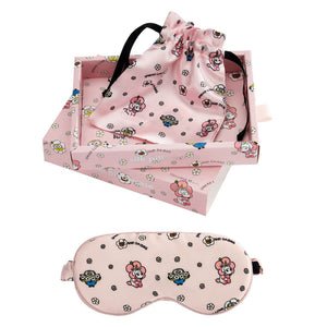 Blissy Pink Bello Daisy Minions Silk Junior Sleep Mask Detail –